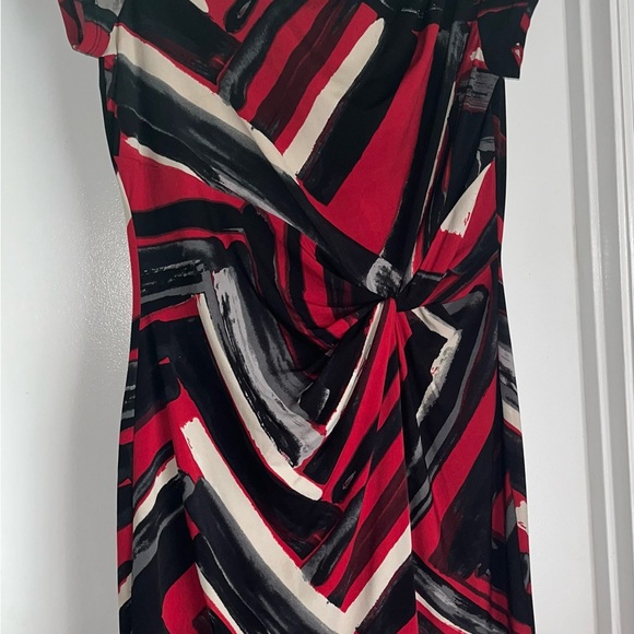 ELLEN TRACY Dress, Black, Red & Gray, Size 6 - Picture 5 of 6
